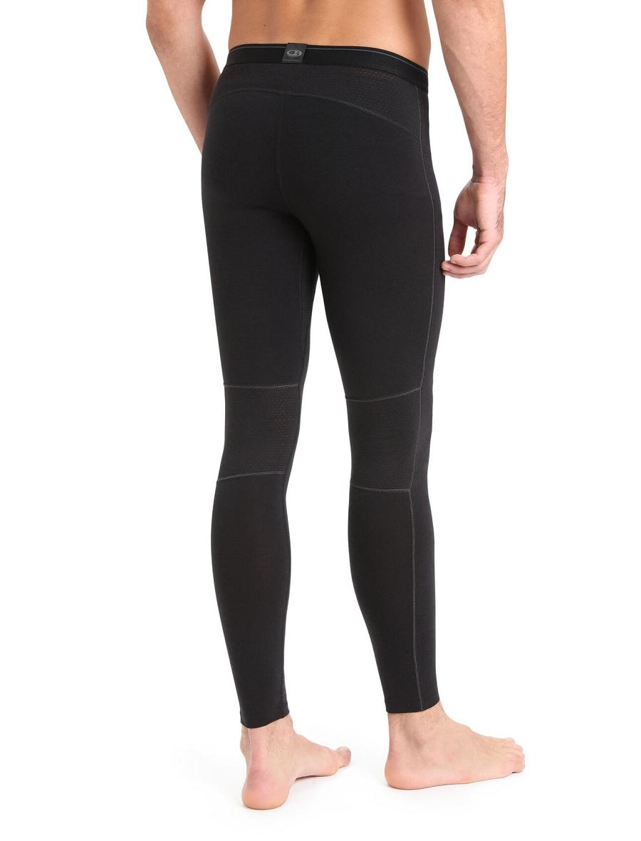 Icebreaker BodyfitZone™ Merino 200 Zone Thermal Miesten Leggingsit Mustat | FI 1126ILHS